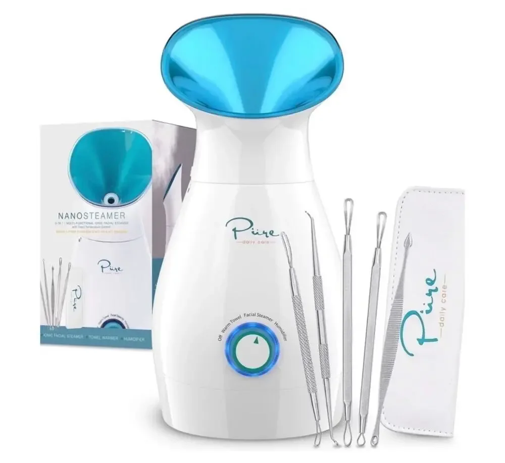 Pure Daily Care NanoSteamer 3-in-1 Facial Steamer & Extraction Kit NEW Open Box